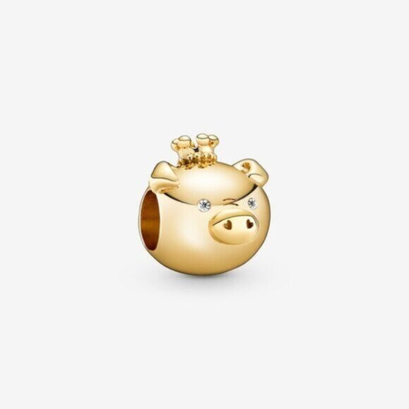 Pandora Shining Pig Charm - Picture 1 of 5